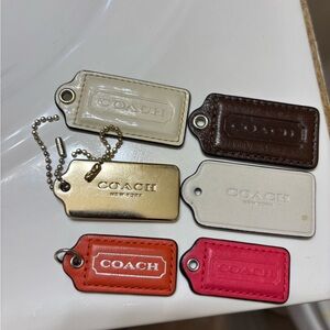 Coach Leather Tag Set